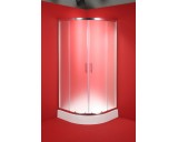 Sprchový kout MURCIA 80x80 cm (chromovaný rám, čiré sklo, s vaničkou z litého mramoru)