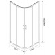 Sprchov kout MURCIA 90x90 cm (chromovan rm, ir sklo, s akryltovou vanikou)