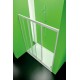 Sprchové dveře Maestro Tre 160-150 cm, bílá, čiré sklo
