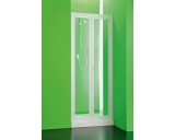 Sprchové dveře Domino 76-81 cm, bílá, čiré sklo