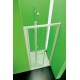 Sprchové dveře Soffio 73-77 cm, bílá, čiré sklo
