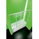 Vanová zástěna MAESTRO VASCA DUE 160-150x150 cm, bílá, čiré sklo