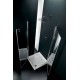 Sprchový kout SIDE 66-68x66-68 cm (bílý rám, čiré sklo)