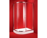 Sprchový kout GRANDAS 90x120 cm (chromovaný rám, čiré sklo, s akrylátovou vaničkou) - Levý