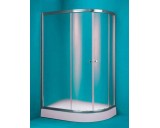 Sprchový kout IBIZA 100x80 cm (chromovaný rám, matné sklo, s akrylátovou vaničkou) - Levý