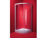 Sprchový kout MADRID 90x90 cm (bílý rám, čiré sklo, s keramickou vaničkou)