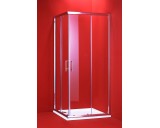 Sprchový kout MOTRIL 90x90 cm (chromovaný rám, čiré sklo, s nízkoprofilovou akrylátovou vaničkou)