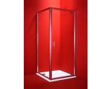 Sprchový kout OVIEDO 90x90 cm (chromovaný rám, čiré sklo, s vaničkou z litého mramoru)