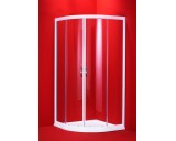 Sprchov kout BARCELONA 90x90 cm (chromovan rm, ir sklo, s vanikou z litho mramoru)