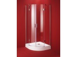 Sprchov� kout VIVEIRO 90x90 cm (chromovan� r�m, �ir� sklo, s n�zkoprofilovou akryl�tovou vani�kou)