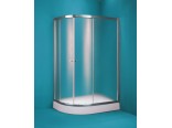Sprchov� kout IBIZA 100x80 cm (chromovan� r�m, matn� sklo, s akryl�tovou vani�kou) - Prav�
