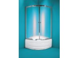 Sprchový kout TOLEDO 90x90 cm (bílý rám, matné sklo, s akrylátovou vaničkou)