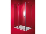 Sprchov kout PILAS II 90x90 cm (chromovan rm, ir sklo, s keramickou vanikou)