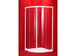 Sprchový kout BARCELONA 90x90 cm (bílý rám, čiré sklo, s keramickou vaničkou)